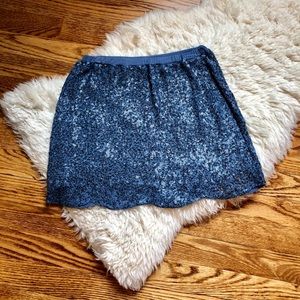 Girls sequin scallop hem skirt